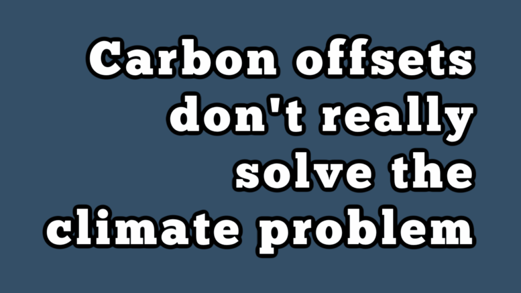 Carbon offsets YouTube Thumbnail