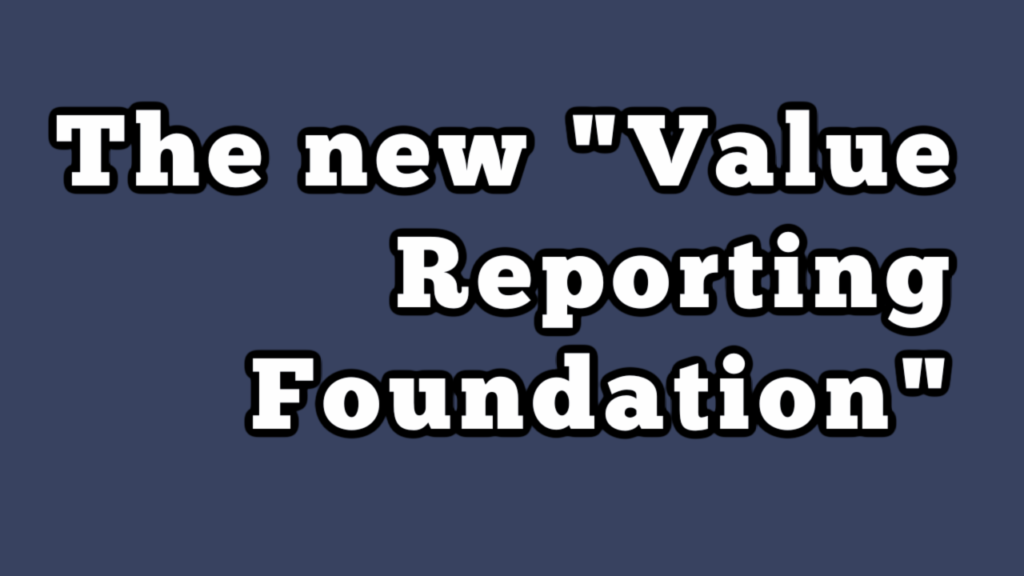 Value Reporting Foundation YouTube Thumbnail