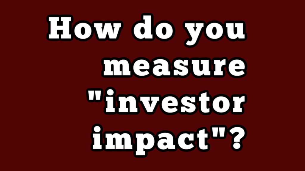 Investor Impact Measure YouTube Thumbnail