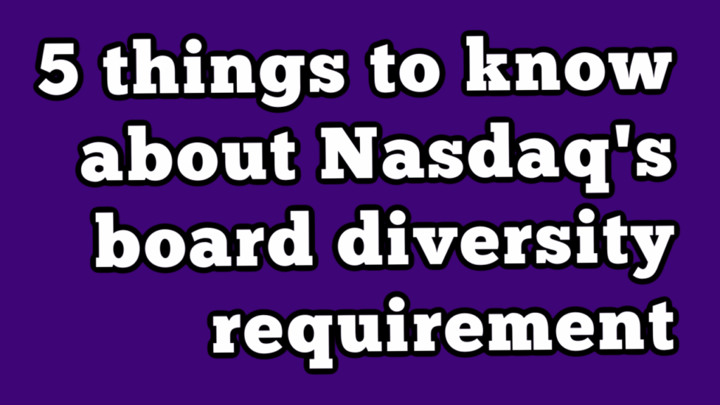 Nasdaq Board Diversity YouTube Thumbnail