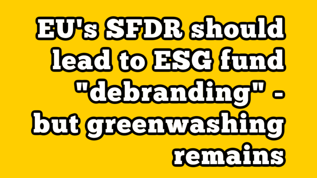 SFDR greenwashing YouTube Thumbnail