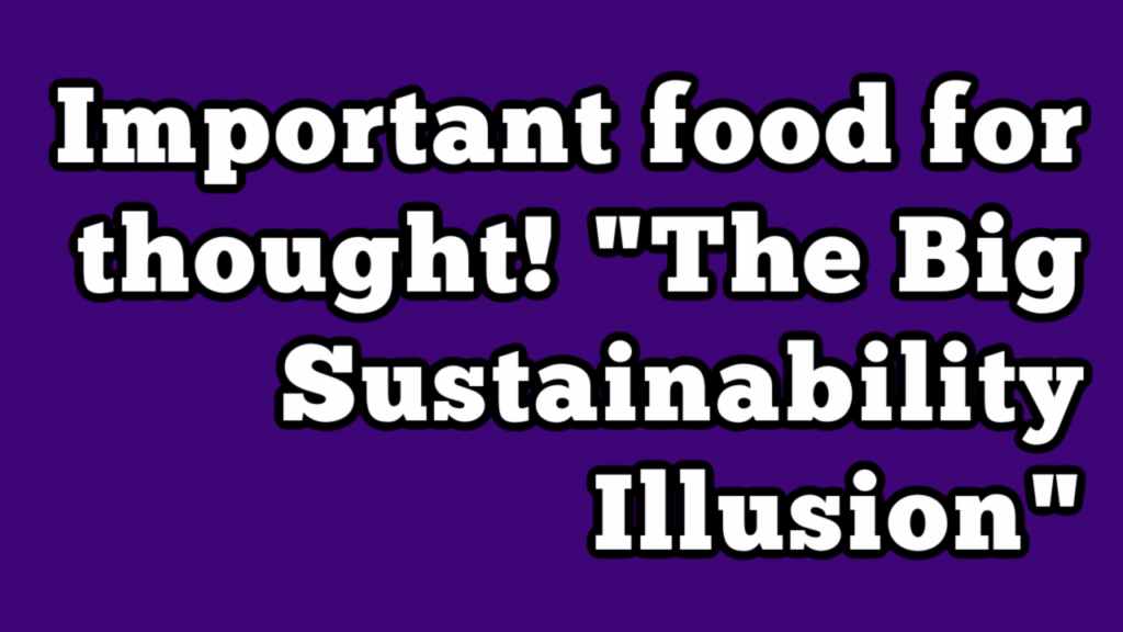 Big Sustainability Illusion YouTube Thumbnail Big Sustainability Illusion YouTube Thumbnail