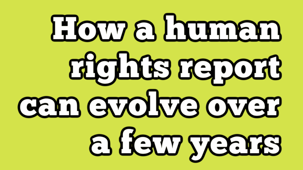 Human Rights Report YouTube Thumbnail Human Rights Report YouTube Thumbnail