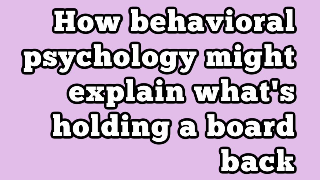 Board Behavior YouTube Thumbnail