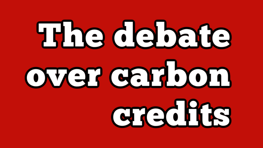 Carbon Credit Debate YouTube Thumbnail