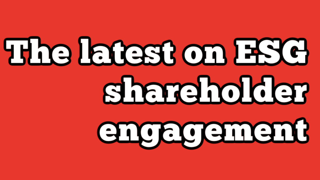 Shareholder Engagement Latest YouTube Thumbnail